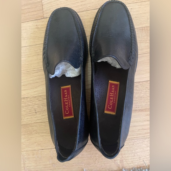 NWT - Cole Haan Finley Black Lizard Embossed Loafers NIB, Womens Size 10.5 AA - Picture 3 of 7